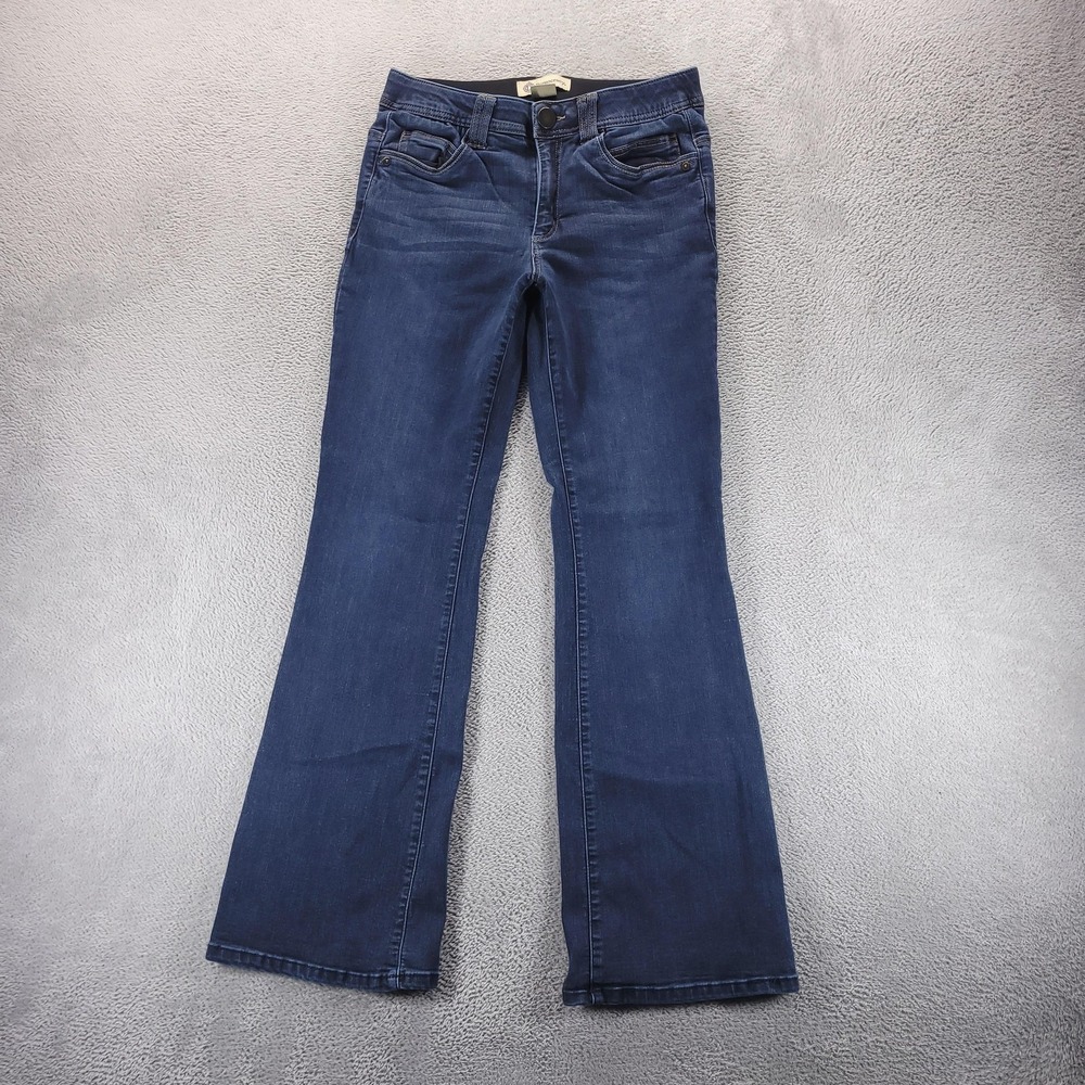 Democracy Jeans Womens 8 Blue Bootcut Mid Rise Ab Technology Stretch Denim